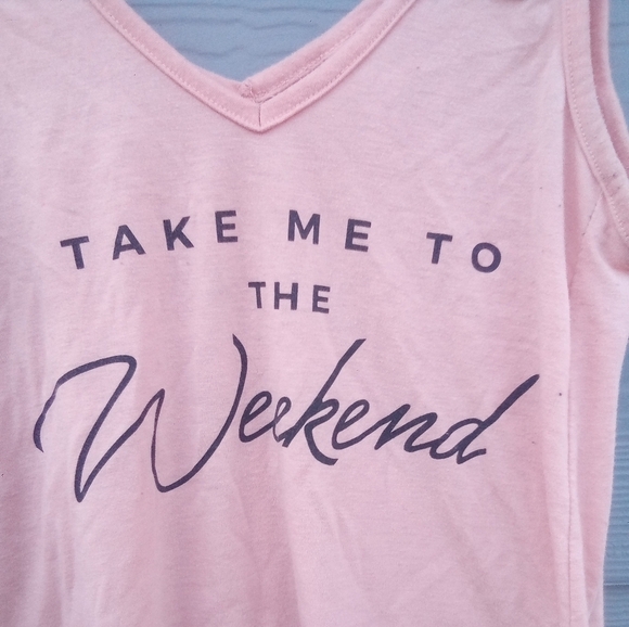 Women's Take Me to the Weekend Peach Tank Top Size Medium M Barbiecore Barbie - Picture 2 of 4